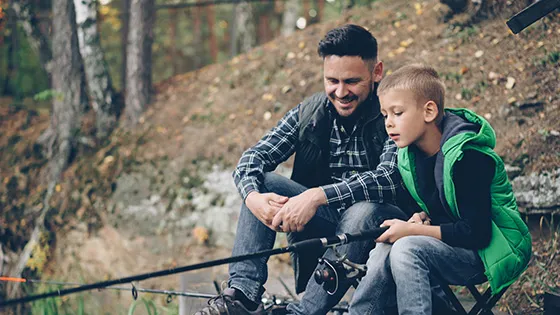 Father and Son Fishing